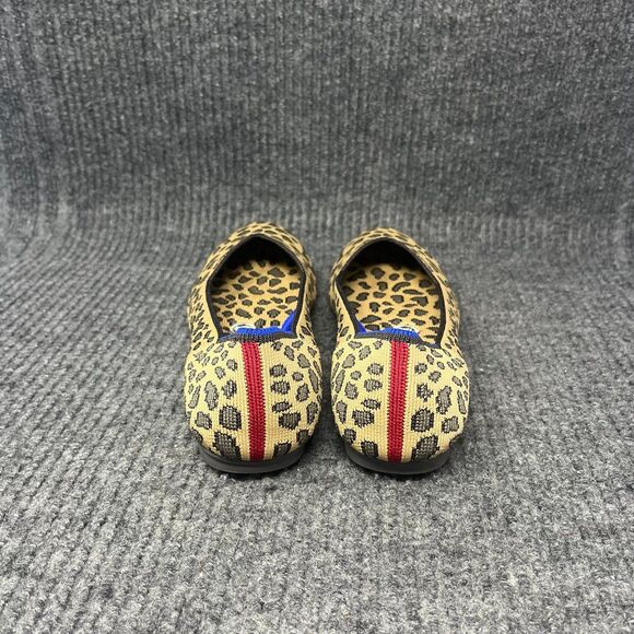 Rothy’s The Flat Round Toe Cheetah Animal Print Slip On Limited Women’s 7.5 - Picture 4 of 6